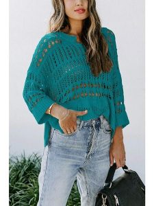 Milan Kiss Sweter w kolorze morskim rozmiar: XL. Niebieskie swetry oversize Milan Kiss, xl, bez wzorów, bez ramiączek. Za 104,99 zł.