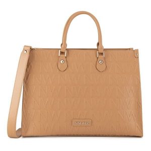 Torebka Nine West. Brązowe kuferki Nine West, bez wzorów, bez dodatków. Za 299,99 zł.