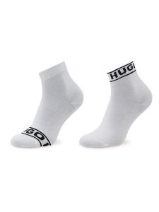 HUGO Skarpety długie Logo 50469291 Biały. Białe skarpetki Hugo, bez wzorów, z bawełny. Za 49,99 zł.