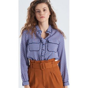 Koszula piżamowa z wiskozy - Niebieski. Koszule marki Cropp. Za 79,99 zł.