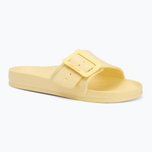 Klapki damskie Ellesse Eloise. Żółte klapki Ellesse, bez wzorów, z materiału, bez obcasa. Za 52,99 zł.