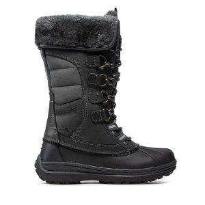 Śniegowce CMP. Czarne buty zimowe CMP, bez obcasa, bez zapięcia. Za 419,99 zł.