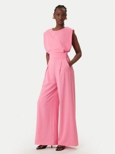 Rinascimento Kombinezon CFC0127546003 Różowy Regular Fit. Czerwone sukienki Rinascimento, l, bez wzorów, z syntetyku, bez kołnierzyka, bez ramiączek. Za 699,99 zł.