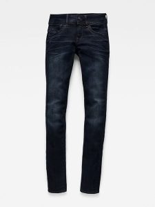 G-Star Dżinsy - Skinny fit - w kolorze granatowym rozmiar: W31/L30. Niebieskie jeansy G-Star, z aplikacjami. Za 166,49 zł.