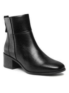 Lasocki Botki RST-MANOLA-04 Czarny. Czarne botki Lasocki, bez wzorów, ze skóry, bez obcasa, na słupku, bez zapięcia. Za 269,99 zł.