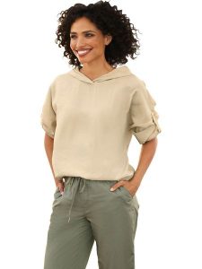 Heine Bluza w kolorze beżowym rozmiar: 44. Brązowe bluzy Heine, bez wzorów, z kapturem. Za 68,95 zł.