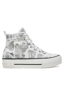 KARL LAGERFELD Trampki KL60455 Biały. Białe trampki KARL LAGERFELD, bez wzorów, z materiału, bez zapięcia. Za 339,99 zł.