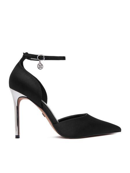 Nine West Szpilki CEO-CWBFS255 Czarny. Czarne szpilki Nine West, bez wzorów, z materiału, bez obcasa. Za 249,99 zł.