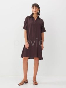 Someday Sukienka w kolorze ciemnofioletowym rozmiar: 38. Różowe sukienki someday., bez wzorów, bez kołnierzyka, bez ramiączek, midi. Za 194,95 zł.