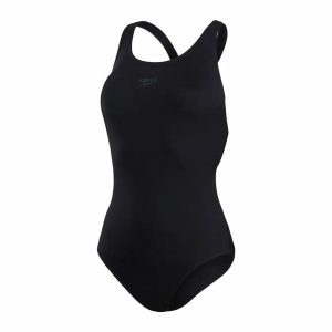Damski kostium kąpielowy 1-częściowy Speedo Eco Endurance+ Power. Czarne kombinezony Speedo, l, bez wzorów, z materiału, eleganckie, bez kołnierzyka, bez ramiączek. Za 208,61 zł.