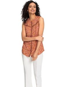 WITT WEIDEN Bluzka w kolorze pomarańczowym rozmiar: 38. Pomarańczowe bluzki WITT WEIDEN, bez wzorów, z wiskozy, bez kołnierzyka, bez ramiączek. Za 30,99 zł.