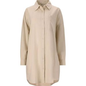 Sukienka damska z długim rękawem Athlecia Resort. Brązowe sukienki Athlecia, xs, bez wzorów, sportowe, bez kołnierzyka, bez ramiączek, sportowe. Za 269,50 zł.