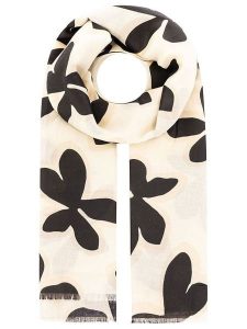 Zwillingsherz Szal "Simple Flower" w kolorze kremowo-czarnym - 180 x 88 cm rozmiar: onesize. Brązowe szaliki Zwillingsherz, bez wzorów, z materiału. Za 60,95 zł.