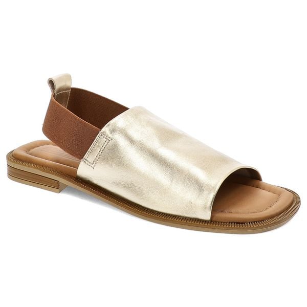 Złote Sandały Artiker Modne Obuwie Damskie. Żółte sandały ARTIKER, bez wzorów, bez obcasa, bez zapięcia. Za 189,00 zł.