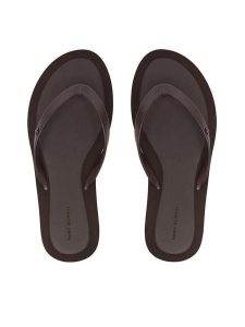 Tory Burch Japonki 162307 Brązowy. Brązowe klapki Tory Burch, bez wzorów, z syntetyku, bez obcasa. Za 484,99 zł.