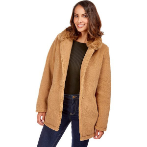 Płaszcz w kolorze jasnobrązowym. Brązowe płaszcze marki Winter Time. W wyprzedaży za 227,95 zł.