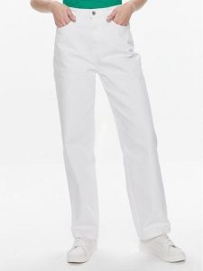 Tommy Hilfiger Jeansy WW0WW41319 Biały Straight Fit. Białe jeansy TOMMY HILFIGER, bez wzorów, z bawełny. Za 359,99 zł.