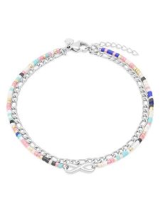 S.Oliver Bransoletka z elementami ozdobnymi na kostkę rozmiar: onesize. Szare bransoletki s.Oliver, ze stali. Za 86,99 zł.