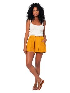 Aller Simplement Szorty w kolorze żółtym rozmiar: 38/40. Żółte szorty Aller Simplement, bez wzorów, klasyczne, z podwyższonym stanem. Za 78,99 zł.