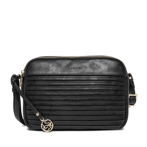 Torebka Lasocki. Czarne listonoszki Lasocki, bez wzorów, bez dodatków. Za 179,99 zł.