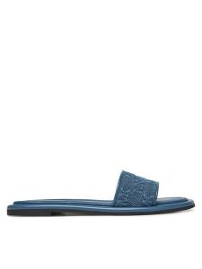 MICHAEL Michael Kors Klapki 40S5DNFS1D Niebieski. Niebieskie klapki MICHAEL Michael Kors, bez wzorów, z materiału, bez obcasa. Za 299,99 zł.