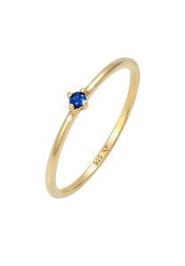 Elli Damski pasjans z syntetycznym szafirem w pozłacanym srebrze 925 Sterling Silver Pierścionki 1 ct. Szare pierścionki Elli, z szafirem, pozłacane. Za 211,64 zł.