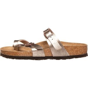 Birkenstock Japonki "Mayari" w kolorze złotym rozmiar: 35. Żółte klapki Birkenstock, bez wzorów, z otwartym noskiem, bez obcasa. Za 166,10 zł.