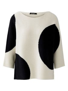 Miss Lagotte Sweter w kolorze kremowo-czarnym rozmiar: 40. Brązowe swetry oversize Miss Lagotte, bez wzorów, bez ramiączek. Za 165,99 zł.