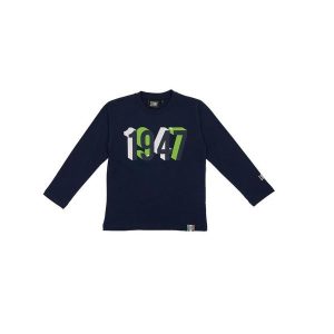 Koszulka z bawełna na outdoor na co dzień. Niebieskie bluzki LEONE 1947 APPAREL, bez wzorów, z bawełny, sportowe, bez kołnierzyka, bez ramiączek. W wyprzedaży za 55,90 zł.