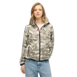 Damska wiatrówka Superdry Logo. Brązowe kurtki Superdry, bez wzorów, bez kaptura. Za 384,10 zł.