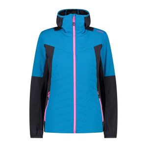 Damska kurtka z kapturem CMP. Niebieskie kurtki CMP, bez wzorów, z puchu, z kapturem. Za 506,50 zł.