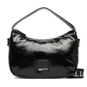 Torebka Karl Lagerfeld Jeans. Czarne torebki klasyczne Karl Lagerfeld Jeans, bez wzorów, z jeansu, bez dodatków. Za 639,99 zł.