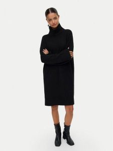 Vero Moda Sukienka dzianinowa Aquarius 10331900 Czarny Regular Fit. Czarne kombinezony Vero Moda, s, bez wzorów, z dzianiny, bez kołnierzyka, bez ramiączek. Za 229,99 zł.