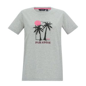 T-shirt Damski Palma Filandra VX Paradise. Szare t-shirty Regatta, bez wzorów, bez kołnierzyka, bez ramiączek. Za 67,99 zł.