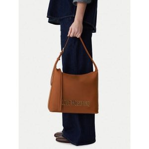 Torebka LOVE MOSCHINO. Brązowe torebki klasyczne LOVE MOSCHINO, bez wzorów, bez dodatków. Za 587,99 zł.