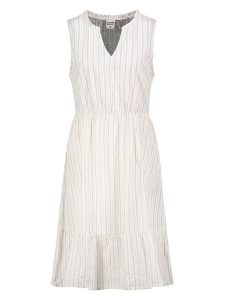 Sublevel Sukienka w kolorze biało-kremowym rozmiar: S. Brązowe sukienki Sublevel, s, bez wzorów, z bawełny, bez kołnierzyka, bez ramiączek, midi. Za 82,99 zł.