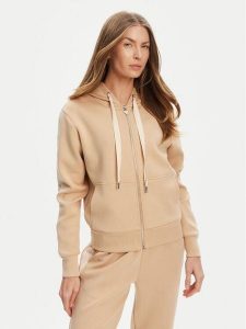 Guess Bluza W5YQ05 KBYE2 Beżowy Regular Fit. Brązowe bluzy Guess, xxl, z aplikacjami, z syntetyku, bez kaptura. Za 299,99 zł.