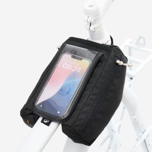Torba rowerowa Riverside ACTV 100 na smartfon na ramę 2 x 1 l. Czarne torebki klasyczne RIVERSIDE, bez wzorów, bez dodatków. Za 89,99 zł.