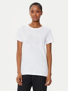 Armani Exchange T-Shirt XW000109 AF10359 U0002 Biały Regular Fit. Białe t-shirty Armani Exchange, s, bez wzorów, z bawełny, bez kołnierzyka, bez ramiączek. Za 169,99 zł.