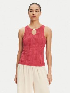 Marciano Guess Bluzka 5GGR09 5869Z Czerwony Slim Fit. Czerwone bluzki Marciano Guess, l, z aplikacjami, z syntetyku, bez kołnierzyka, bez ramiączek. Za 399,99 zł.