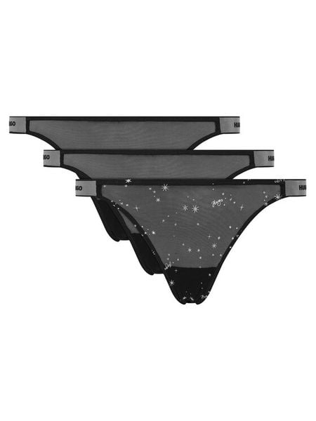 HUGO Komplet stringów 50550125 Czarny. Czarne komplety bielizny Hugo, bez wzorów, z syntetyku. Za 189,99 zł.