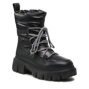 Trzewiki Jenny Fairy. Czarne botki Jenny Fairy, bez wzorów, bez obcasa, na płaskiej podeszwie, bez zapięcia. Za 107,98 zł.