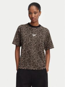 Reebok T-Shirt Elizieta RK25710CCW Brązowy Regular Fit. Brązowe t-shirty Reebok, xl, bez wzorów, z bawełny, bez kołnierzyka, bez ramiączek. Za 79,99 zł.