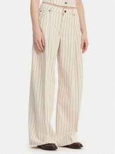 Guess Jeans Jeansy W6GA2U D7961 Écru Wide Leg. Jeansy Guess Jeans, z aplikacjami, z bawełny. Za 479,99 zł.