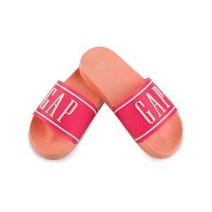 Damskie klapki sportowe miejskie na basen plażę różowe GAP AUSTIN. Czerwone klapki GAP, bez wzorów, bez obcasa. Za 79,00 zł.