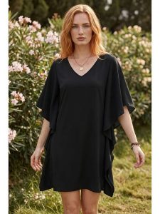 SOULSHAE Sukienka w kolorze czarnym rozmiar: S/M. Czarne sukienki SOULSHAE, m, bez wzorów, bez kołnierzyka, bez ramiączek, mini. Za 199,95 zł.