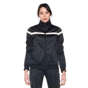 Bluza z zamek błyskawiczny na trening na co dzień. Czarne bluzy LEONE 1947 APPAREL, bez wzorów, z poliesteru, bez kaptura. W wyprzedaży za 164,19 zł.