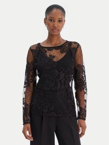 Rinascimento Bluzka CFC0126427003 Czarny Slim Fit. Czarne bluzki Rinascimento, xs, bez wzorów, z syntetyku, bez kołnierzyka, bez ramiączek. Za 379,99 zł.