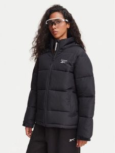 Reebok Kurtka zimowa RCC00113 Czarny Regular Fit. Czarne kurtki Reebok, na zimę, m, bez wzorów, z syntetyku, bez kaptura. Za 449,99 zł.