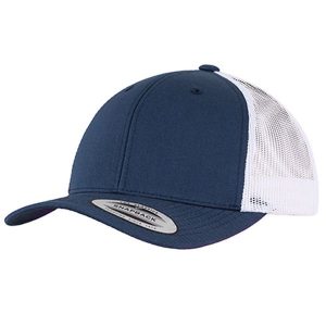 Dwukolorowa Czapka Trucker Retro. Białe czapki FLEXFIT, bez wzorów, retro. Za 55,99 zł.